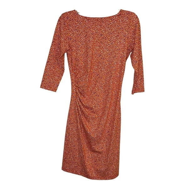 J. McLaughlin Coral, Orange Painted Dot Midi Dress in size XS, NWOT - Picture 7 of 12